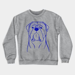 Bullmastiff (Grey and Blue) Crewneck Sweatshirt